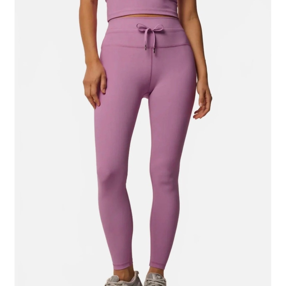 Greyson Cleo Active Legging Peony Pink Purple S Ribbed Drawstring Yoga Pilates